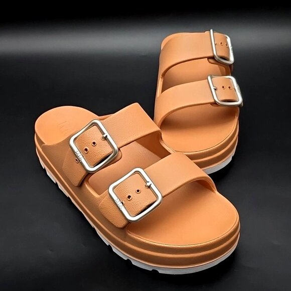 MIA Santi Tan Platform Slide Slip-on Sandals Women's Size 8M - Picture 2 of 12